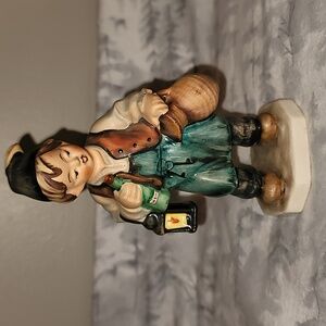 Vintage Friedel Bavaria "Boy w/Pitcher jug & Lantern" 6"Hand Painted